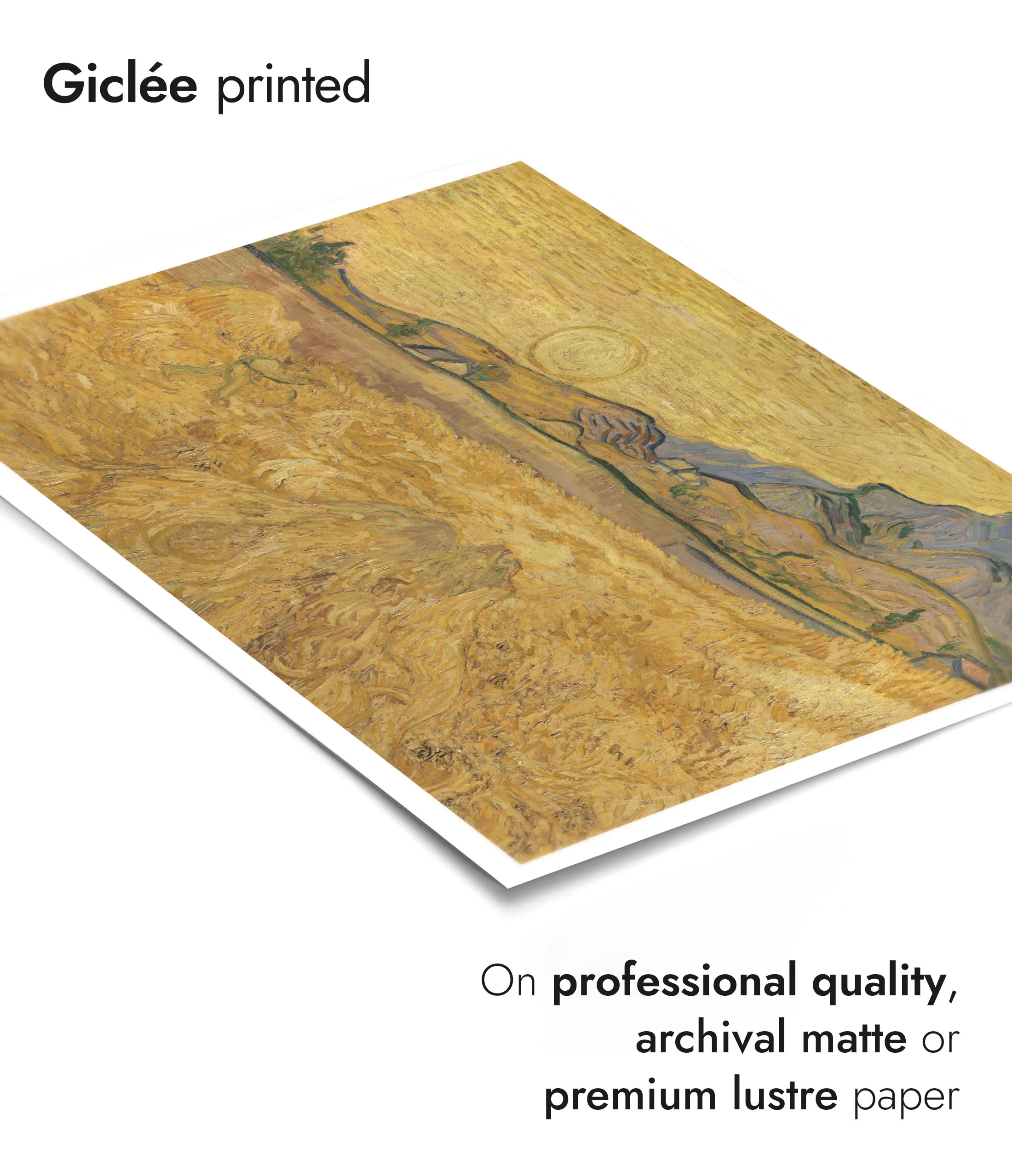 Wheat Field with Reaper & Sun - Image 6
