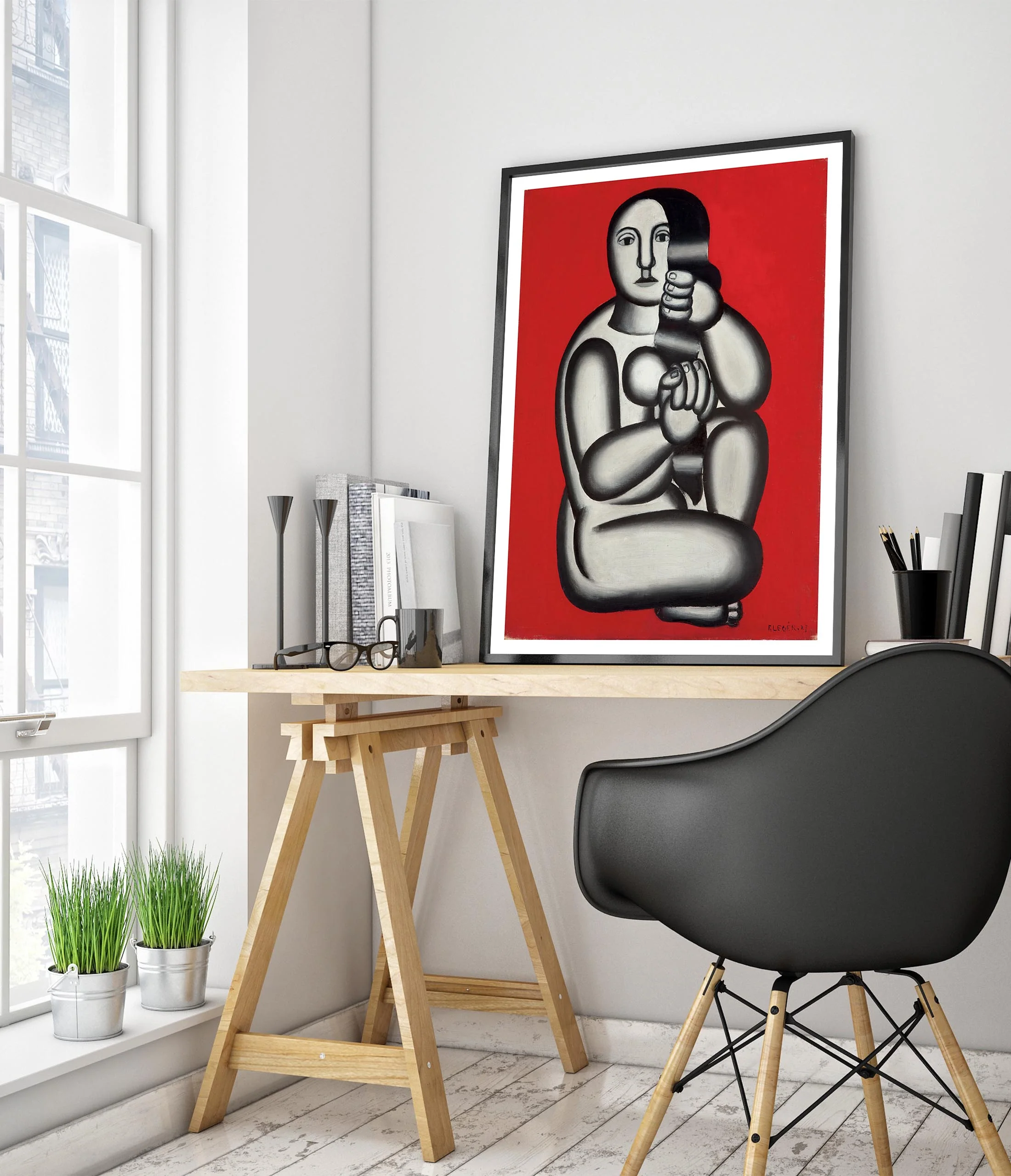 Woman on a Red Background - Image 5