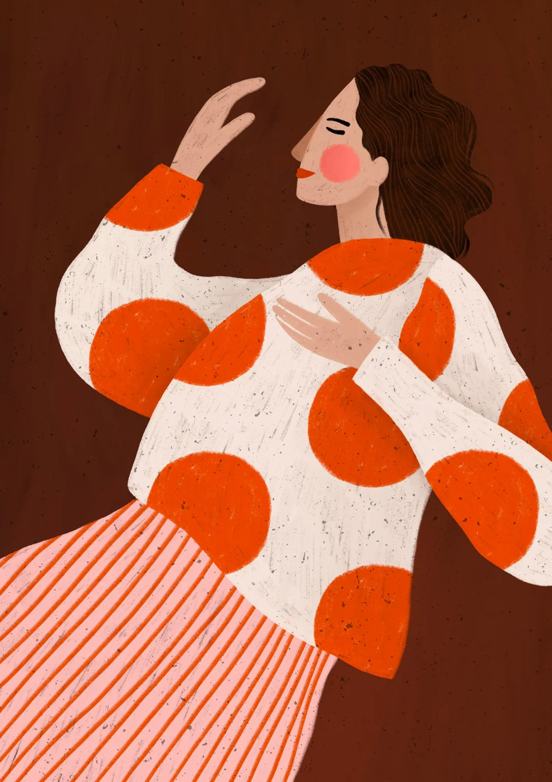 Woman with the Dots, Brown