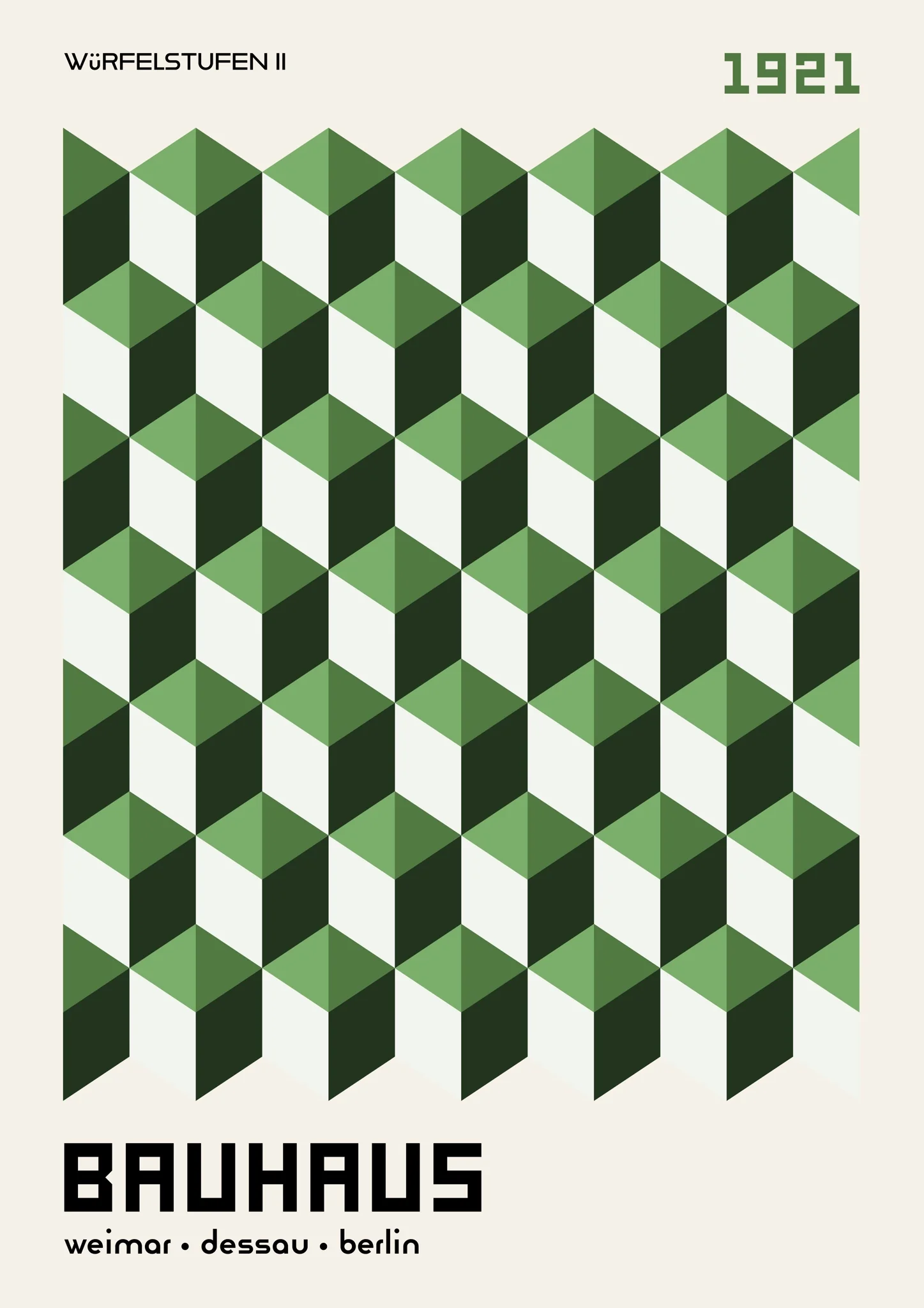Würfelstufen, in Green
